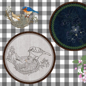 Embroidery set on One fat Quarter