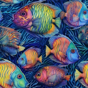 Watercolor Tropical Fish