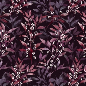 purple plum branches and flowers deep maroon 12in
