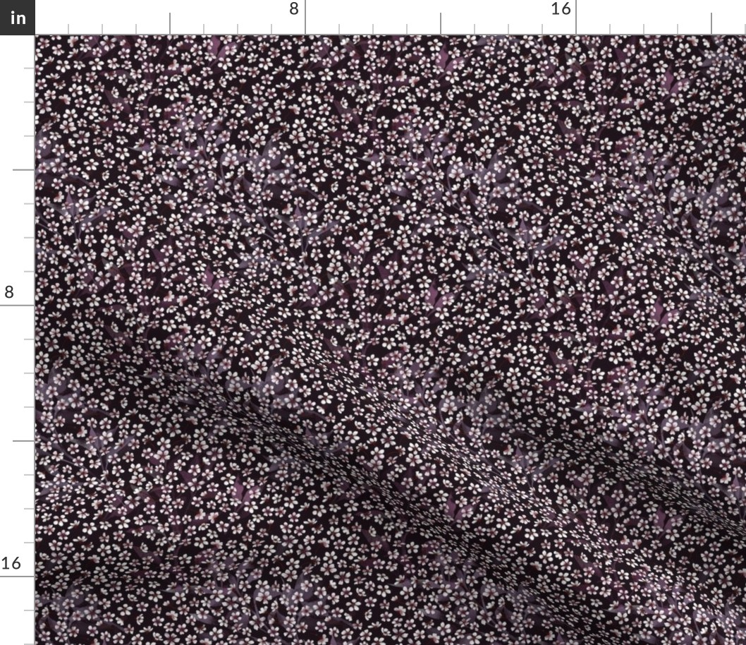 purple plum flowers deep maroon 6in