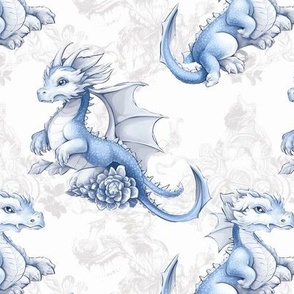 Blue Dragon Toile LG
