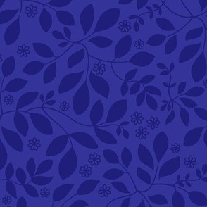 Blue Vines Pattern - Medium Scale