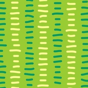 Green and Yellow Short Lines Pattern - Medium Scale