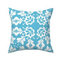 Moroccan Sky Blue Floral Pttern