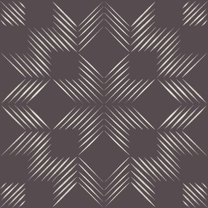 Lines - Creamy White_ Purple-Brown-Gray 02 - Geometric