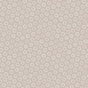 Small Hand Drawn Flowers _ Creamy White_ Silver Rust Blush Pink 02 _ Floral