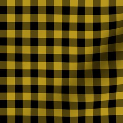 Justus yellow and black  tartan check, 1/2"