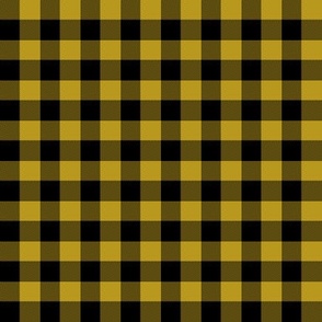 Justus yellow and black  tartan check, 1/2"