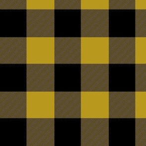 Justus yellow and black tartan check, 1.5"