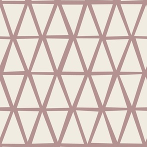 triangles _ creamy white, dusty rose pink _ hand drawn simple geometric 02