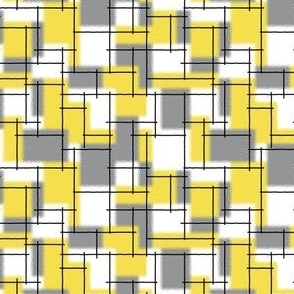 Rectangles and lines - Yellow and gray Pantone 2021 - Small