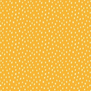 Cream white polka dots on bright yellow, Cute, Fun and simple