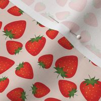 strawberries on blush