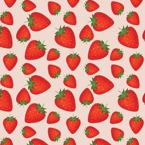 strawberries on blush