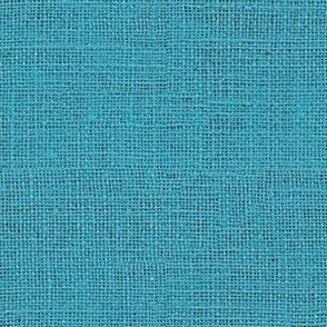 Faux burlap hessian textured fabric Teal blue dark aqua 