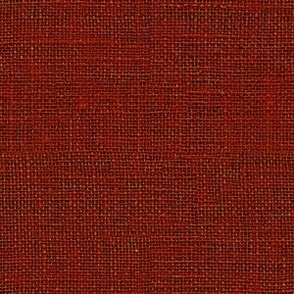 Faux burlap hessian textured fabric deep red