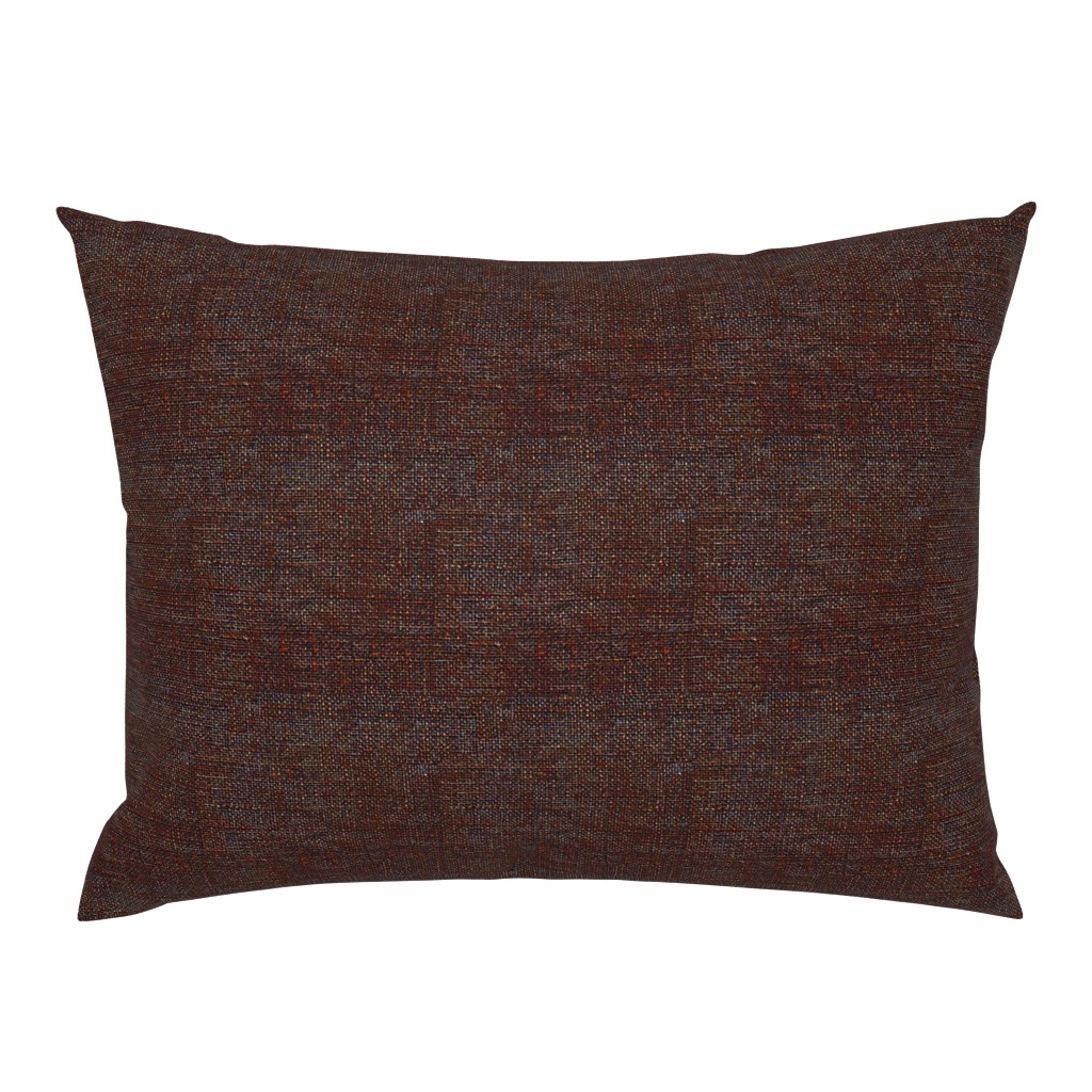 Faux Burlap hessian woven solid in deep russet brown