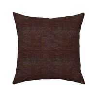 Faux Burlap hessian woven solid in deep russet brown