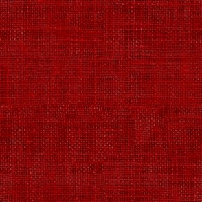 Faux Burlap hessian woven solid in claret cardinal red