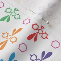 Geometric Bees Pattern - Rainbow Pride 