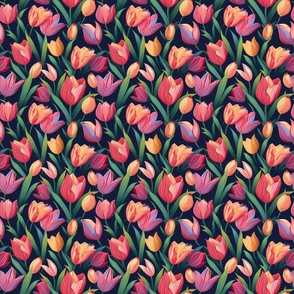 Multicolored Tulip Design