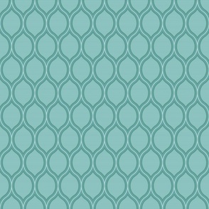 Small scale • Turquoise retro trellis