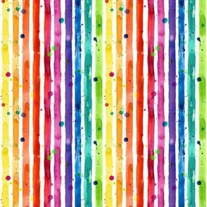 rainbow stripe in bright watercolor vertical 4in