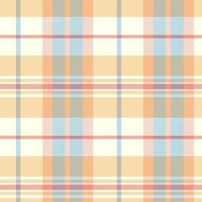 Arable plaid pattern - Pink, Blue, Golden Yellow - Spring Tartan Collection