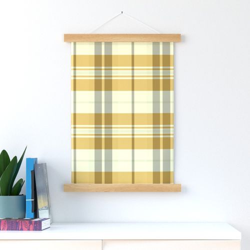 Arable Plaid Pattern - Yellow, Green, Grey - Spring Tartan Collection