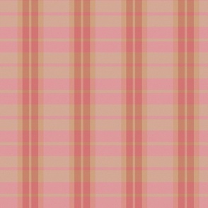 Daviana Plaid Pattern - Pink and Tan - Spring Tartan Collection Fabric