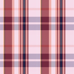 Conall plaid pattern - Red, Pink, Navy, Orange, Green - Summer Tartan Collection