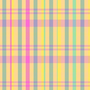 Catriona Plaid Pattern - Pink, Yellow, Mint Green - Summer Tartan Collection
