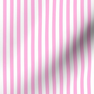 new pink _ bright pink and off white even stripe