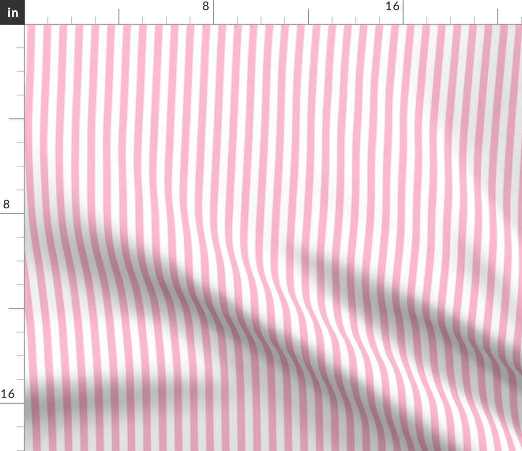 pink gloss _ warm pink and off white even plain stripe