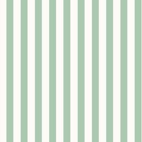 SPRAY_Sage Green and Off-White classic basic stripe 