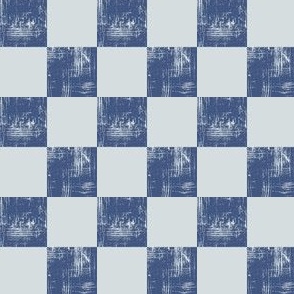 Textured Classic Basic Check,  blue monochrome, 2in
