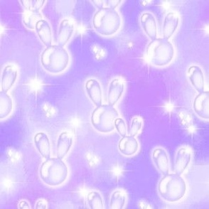 Easter Airbrush 90's Y2K Bunny Bubbles Purple