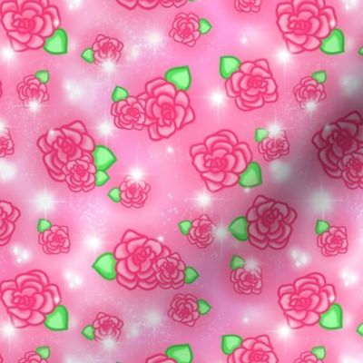 Floral Rose Coordinate  Airbrush 90's Y2K