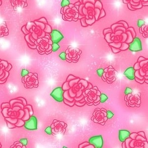 Floral Rose Coordinate  Airbrush 90's Y2K