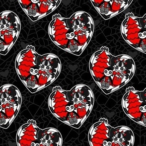 Goth Christmas Vampire Children Gothic Spiderweb Heart