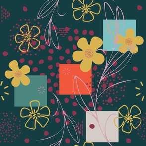 Buttercup Delight - Colourful Abstract Home Decor.