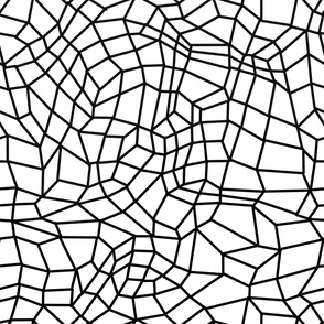 White and Black Geometric random Seamless Repeat Pattern