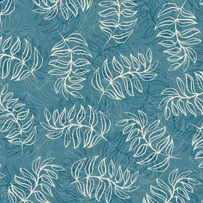 pinnate-leaf_teal_ivory