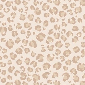 small Animal Print faded Light taupe and creamy beige