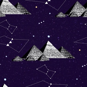 Pyramids and Orion Constellation - Large Version