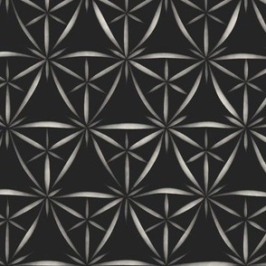 cushion _ creamy white_ raisin black _black and white hand painted geometric