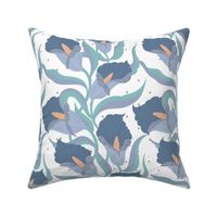 medium // Calla lily floral trail in muted blue