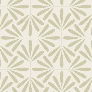 Geofloral _ creamy white_ thistle green _ floral