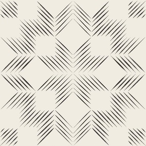 Lines - Creamy White, Raisin Black - Geometric
