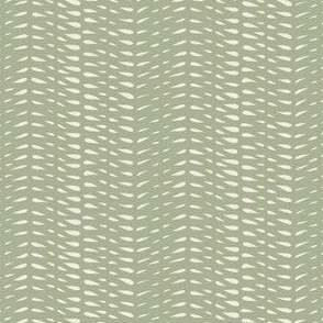 Micro Abstract Geo _ Creamy White, Light Sage Green _ Geometric Stripe